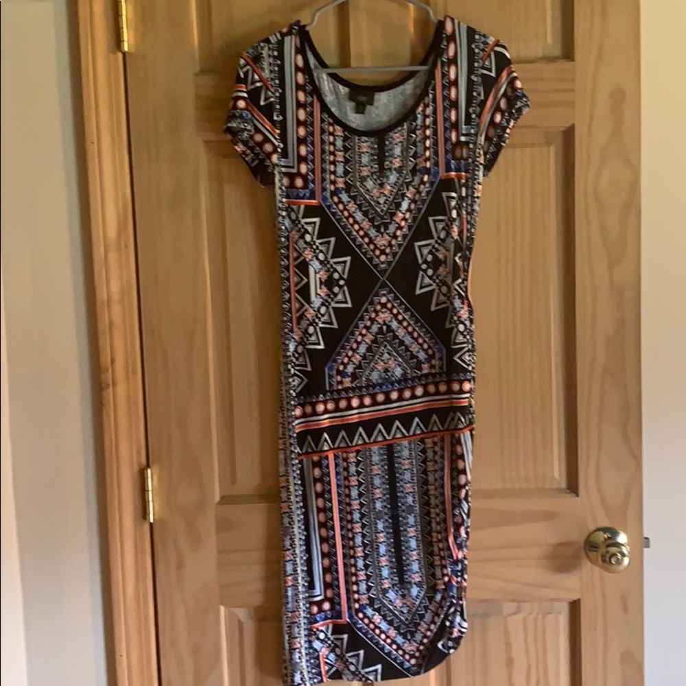 Tribal Pattern Midi Dress size M
